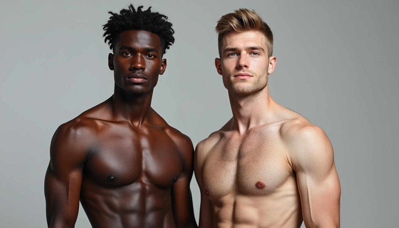 découvrez les différences physiques entre les hommes maigres noirs et blancs à travers une analyse respectueuse et informative, mettant en lumière la diversité corporelle.