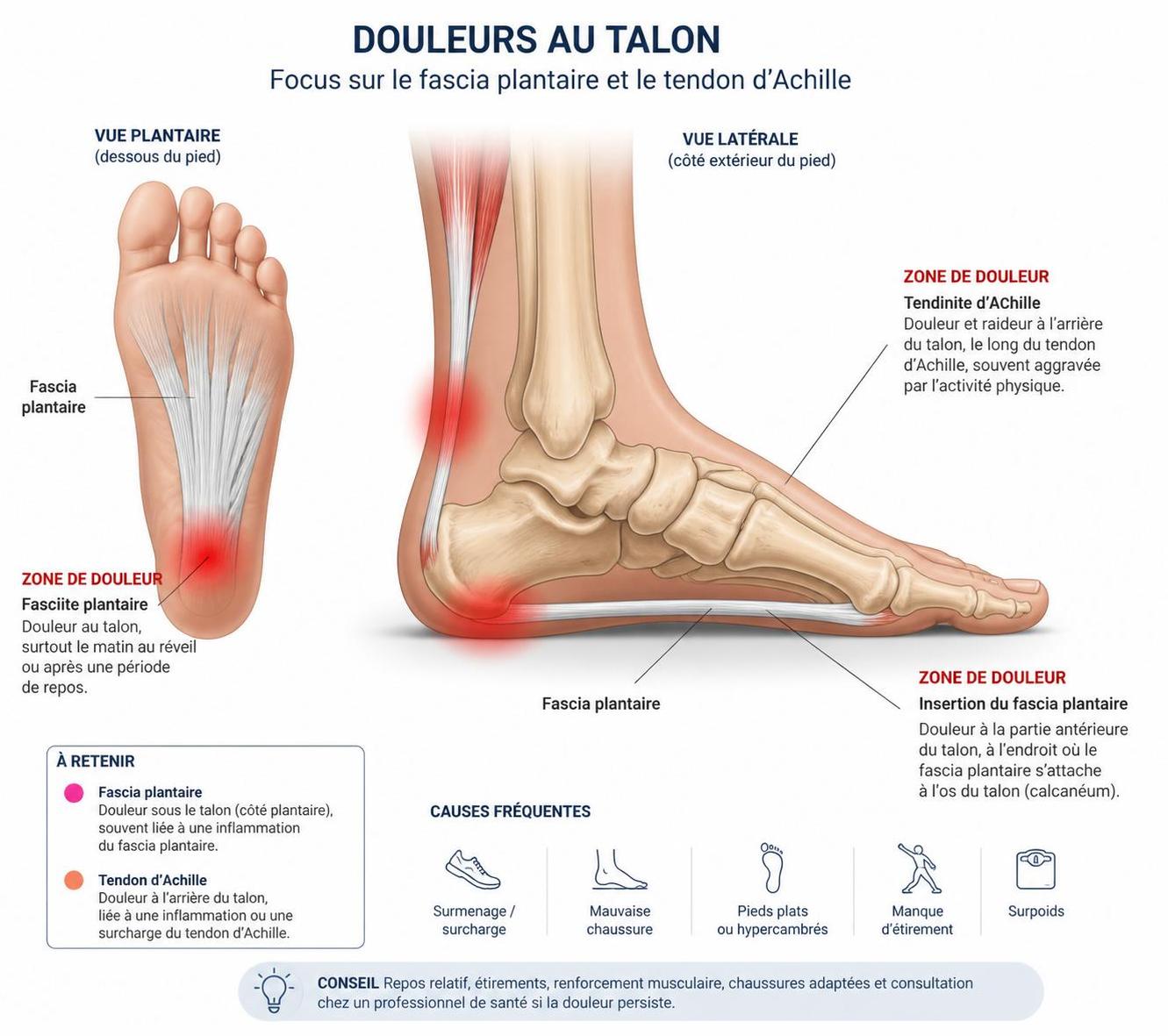 découvrez les causes méconnues de la douleur au talon et apprenez comment les identifier pour soulager cette gêne persistante efficacement.