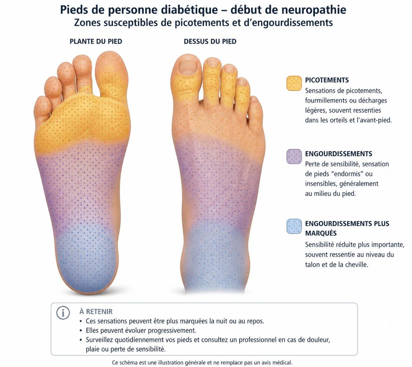 découvrez les signes avant-coureurs de la neuropathie diabétique pour mieux prévenir et gérer cette complication. informez-vous pour agir rapidement et protéger votre santé.