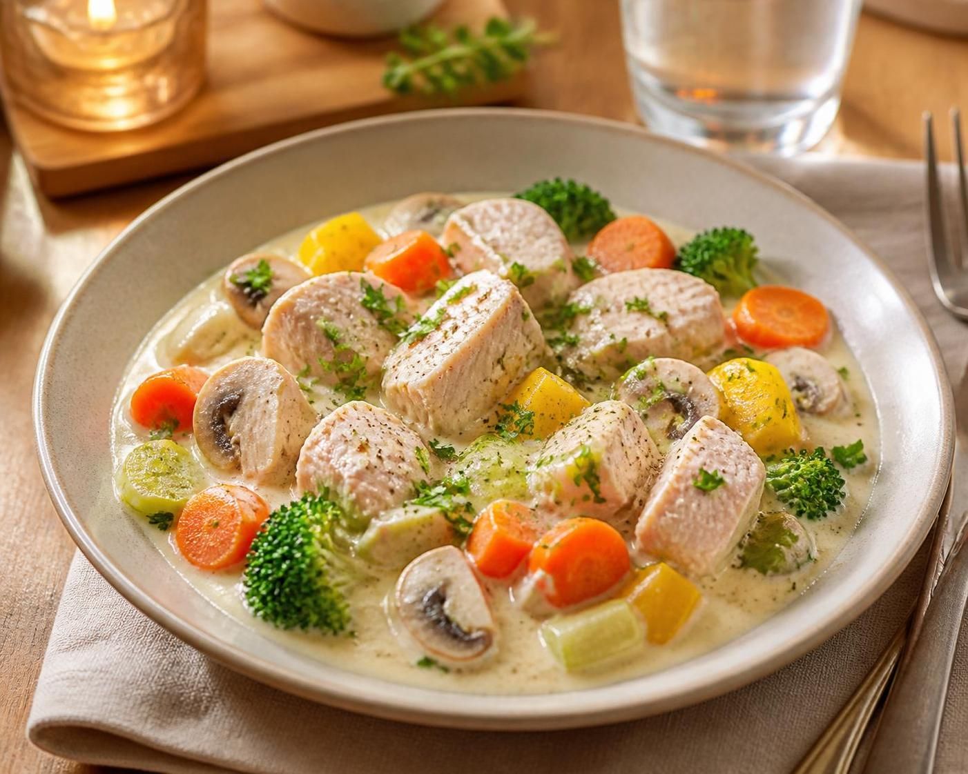 découvrez la recette légère de la blanquette de dinde, un plat savoureux qui allie plaisir gourmand et bien-être pour un repas sain et convivial.