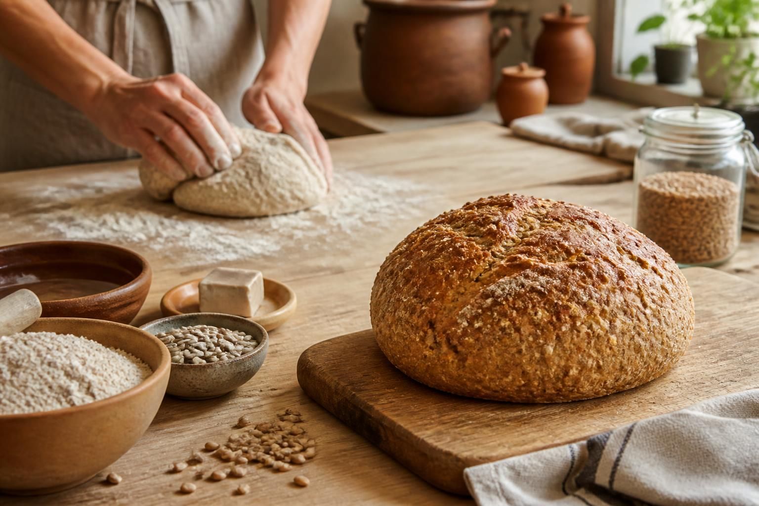 découvrez notre recette facile de pain complet maison avec des astuces simples pour un résultat sain et délicieux. apprenez à faire votre pain complet parfait chez vous !