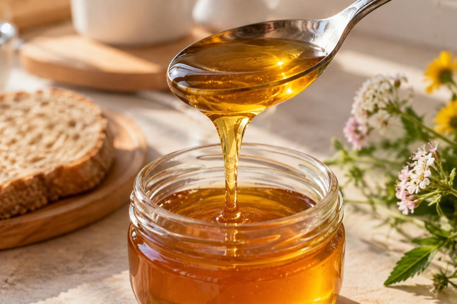 découvrez combien de calories contient une cuillère de miel et comparez les apports d’une cuillère à café et d’une cuillère à soupe.